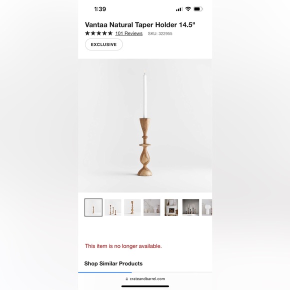 Pair of Wooden Candlesticks - Picture 2 of 5